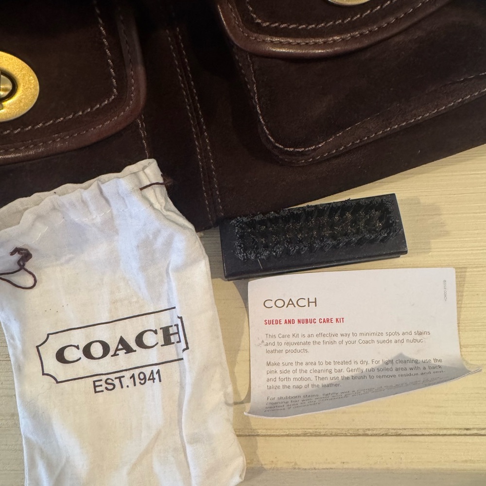 Vintage Coach Limited Edition Mahogany Haversack Bleecker Street Suede bag - Picture 7 of 12